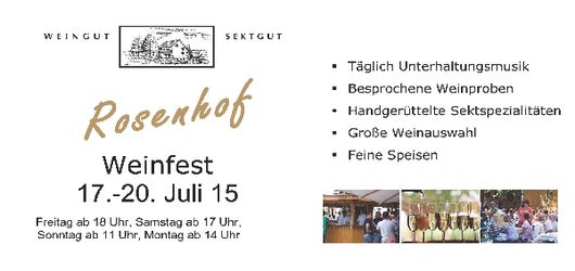 Weinfest Rosenhof 2015